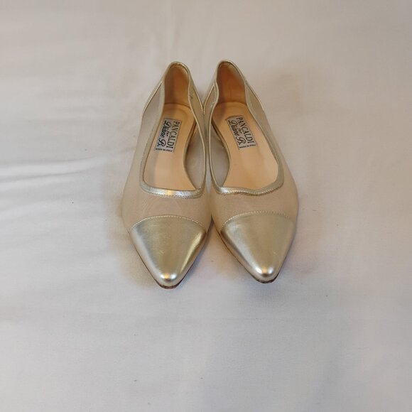 PANCALDI for Diane B. vero cuoio womens 38.5 metallic luxury balletcore flat - Picture 3 of 6